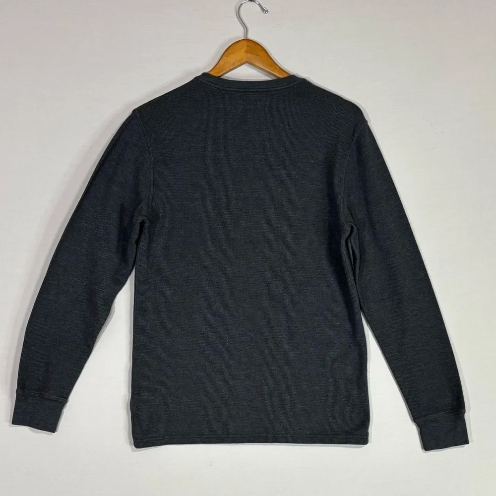 Polo Ralph Lauren Polo Bear Thermal Sleep Shirt Gray Waffle Knit Top Size M